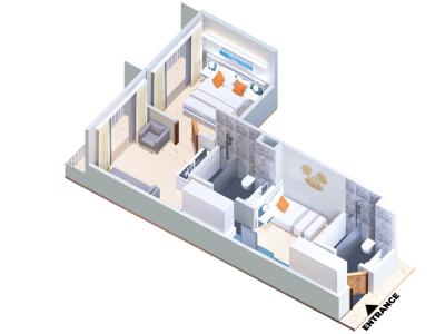 Arcanus Hotels Trendline Side - Deluxe Familienzimmer Typ C/Familienzimmer Verbindungstür
