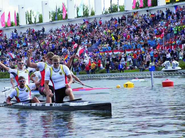 Bei der Kanu-WM in Duisburg paddeln Sportlerinnen und Sportler aus 92 Nationen um insgesamt 42 WM-Titel. An den einzelnen Turniertagen werden jeweils bis zu 4.000 Zuschauer erwartet. (Foto: Deutscher Kanu-Verband) 